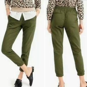 J CREW SEASIDE JOGGER PANTS in Moss Green